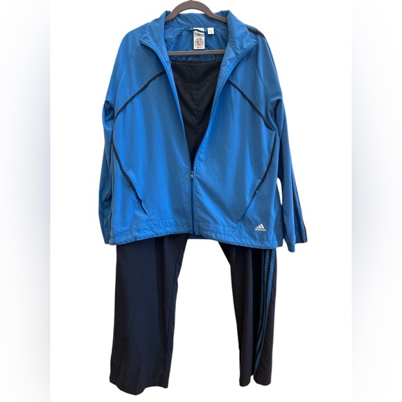 Adidas Y2K Track Suit Set Men’s XL Blue Zip Jacket & Pants - Picture 2 of 10